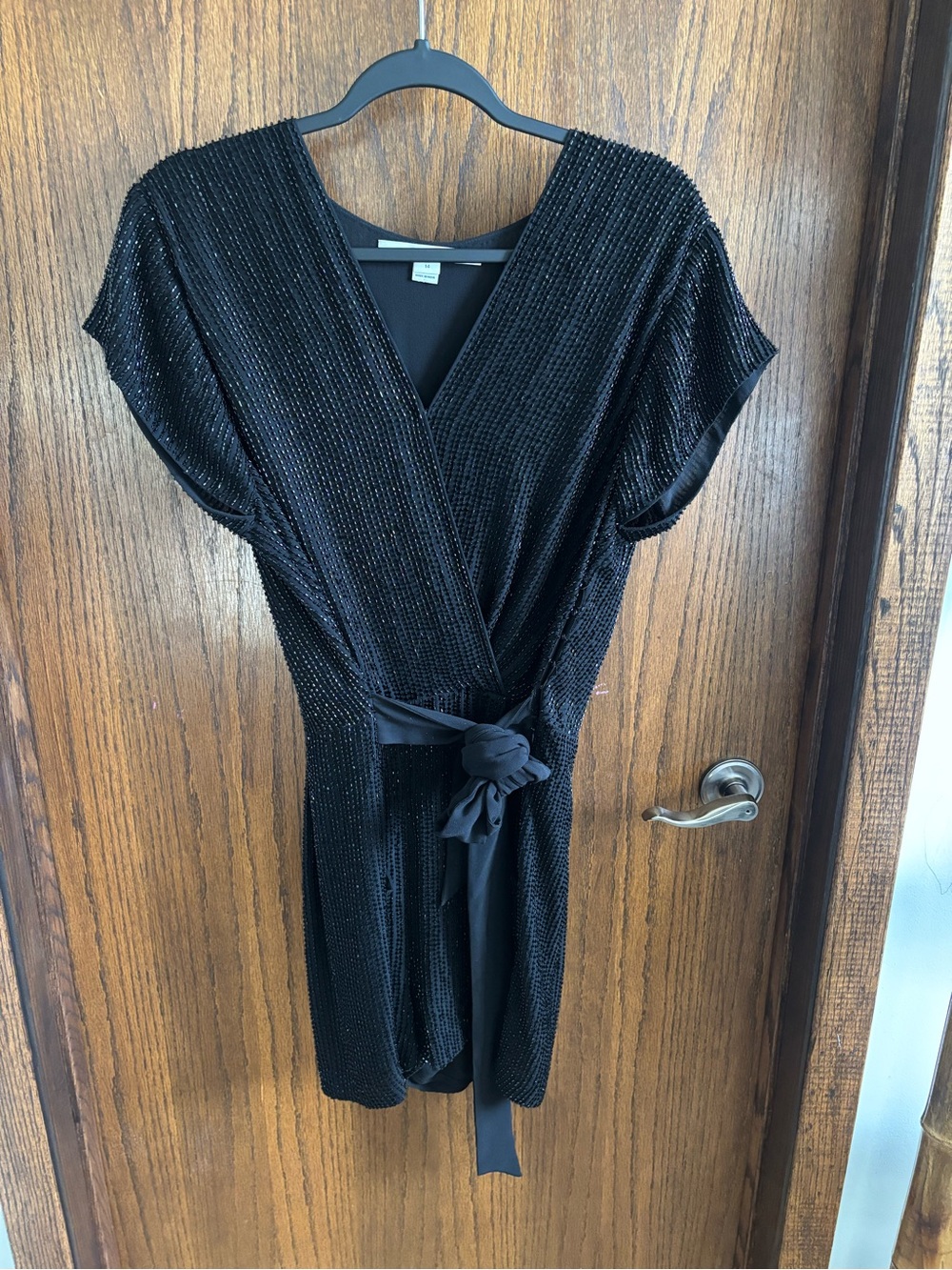 VGUC Diane Von Furstenberg Beaded Wrap Romper US 14